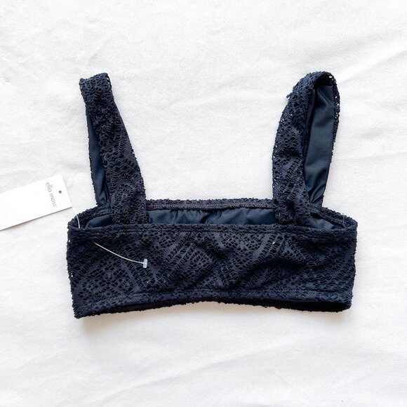 Ella Moss Black Bandeau Lace Crochet Bikini Top - Picture 4 of 4